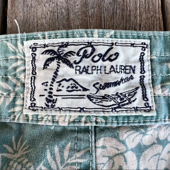 Polo Ralph Lauren Swimwear Hawaiian Hula Girl Swim Trunks Size 34 Luau Tropical - Picture 9 of 12